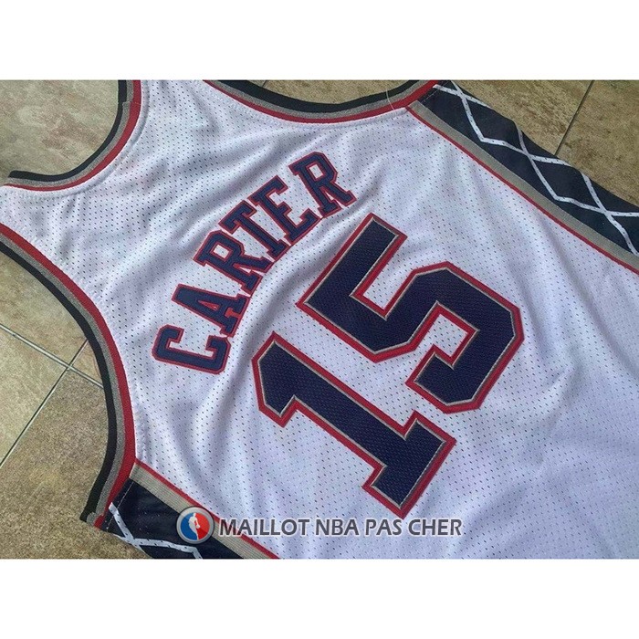 Maillot Brooklyn Nets Vince Carter NO 15 Mitchell & Ness 2006-07 Blanc
